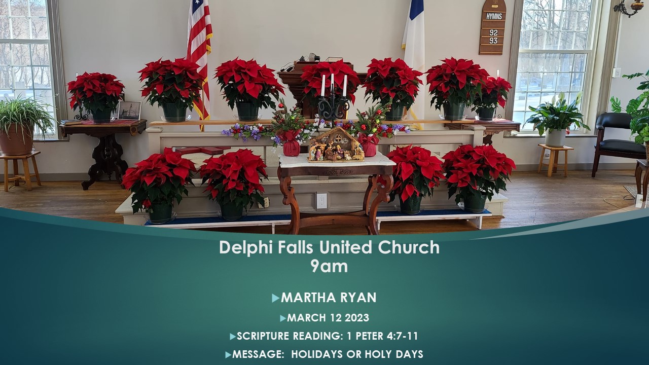 Church Announcement Delphi Falls United Church