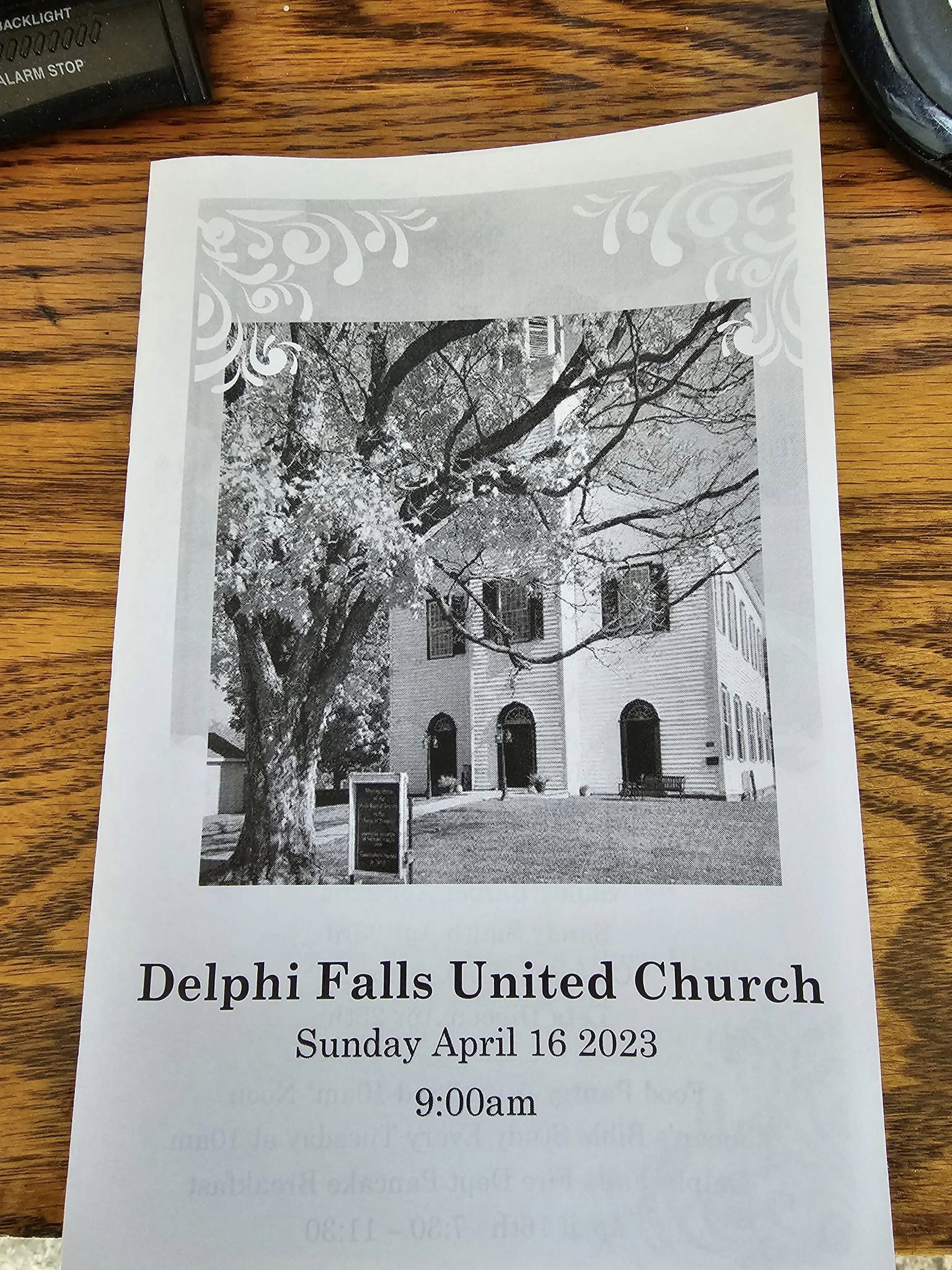 Church Announcement Delphi Falls United Church
